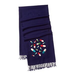 Jonathan Adler Pills Embellished Throw, Navy